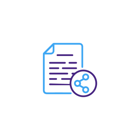 Icône représentant un partage de document